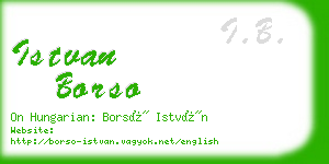 istvan borso business card